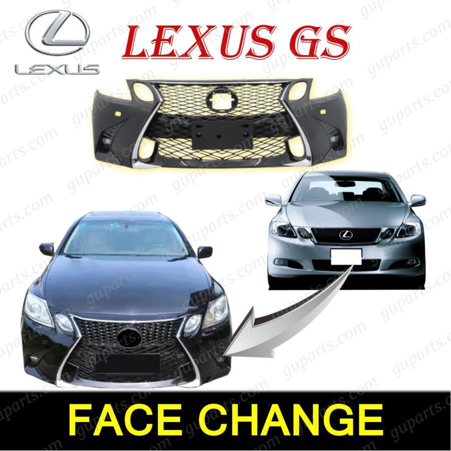 レクサス GS350 GS430 GS460 GS450h GRS191 GRS196 URS190 UZS190 GWS191 HV H17.8~H24.1 フロント バンパー フェイス チェンジ拍卖
