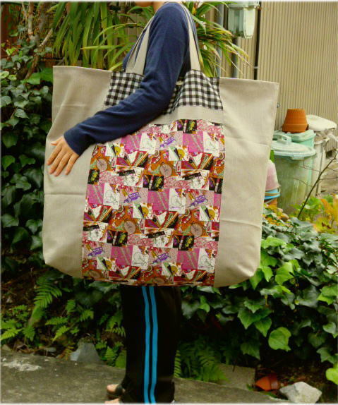 入学、入園!2900円レトロ乗物【特大】昼寝布団バッグ手作り小物拍卖