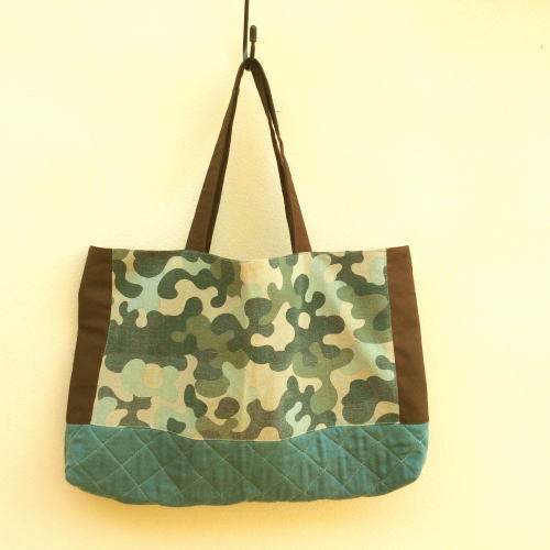 入学、入園!1600円迷彩柄裏付きレッスンバッグ【手作り小物】拍卖