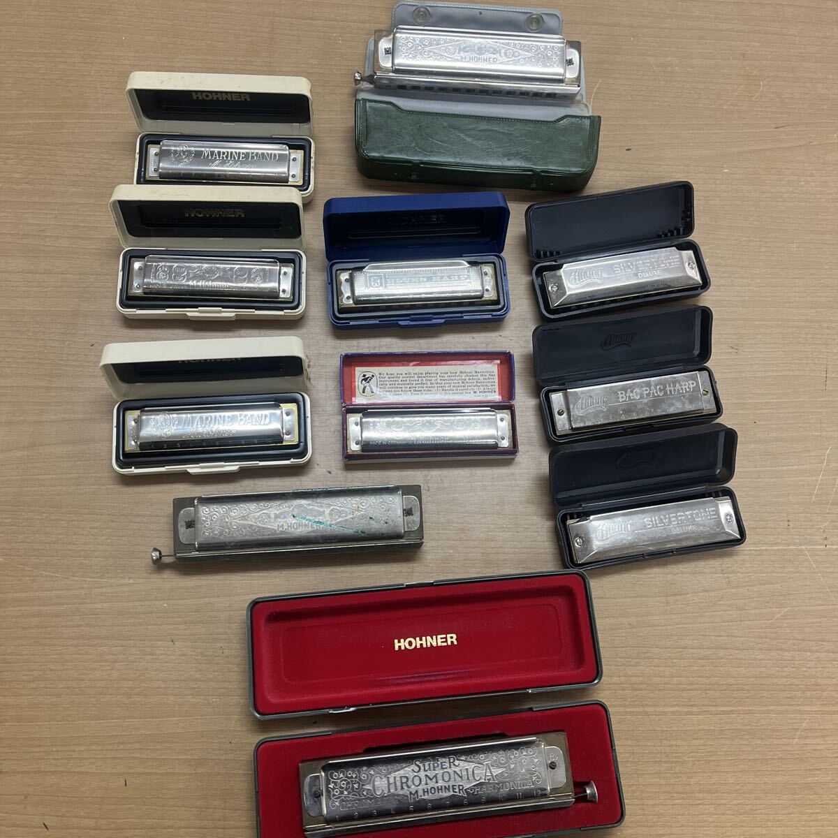R-2002☆ ハーモニカ まとめ HOHNER M.Hohner MARINE BAND SUPER CHROMONICA CHROMATIC HARMONICA BLUES HARP Huang SILVERTONE DELUXE拍卖