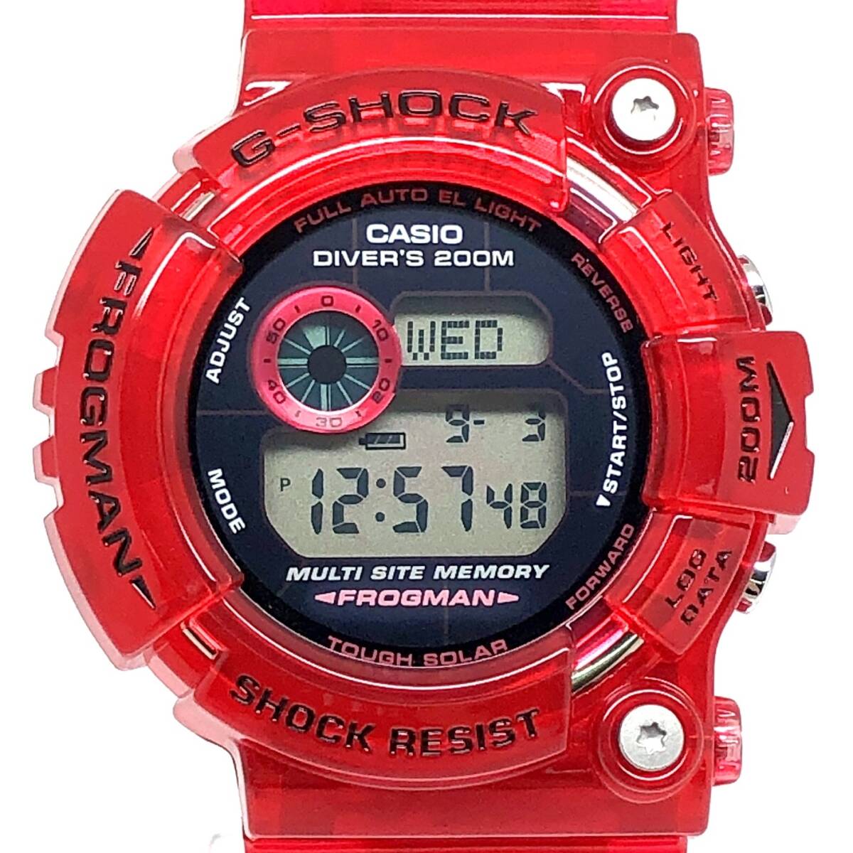 極美品 箱付 G-SHOCK GW-203K-4 フロッグマン イルクジ2003 キャンディレッド スケルトン タフソーラー 2003年6月発売 【ITL3FEU65GH2】拍卖