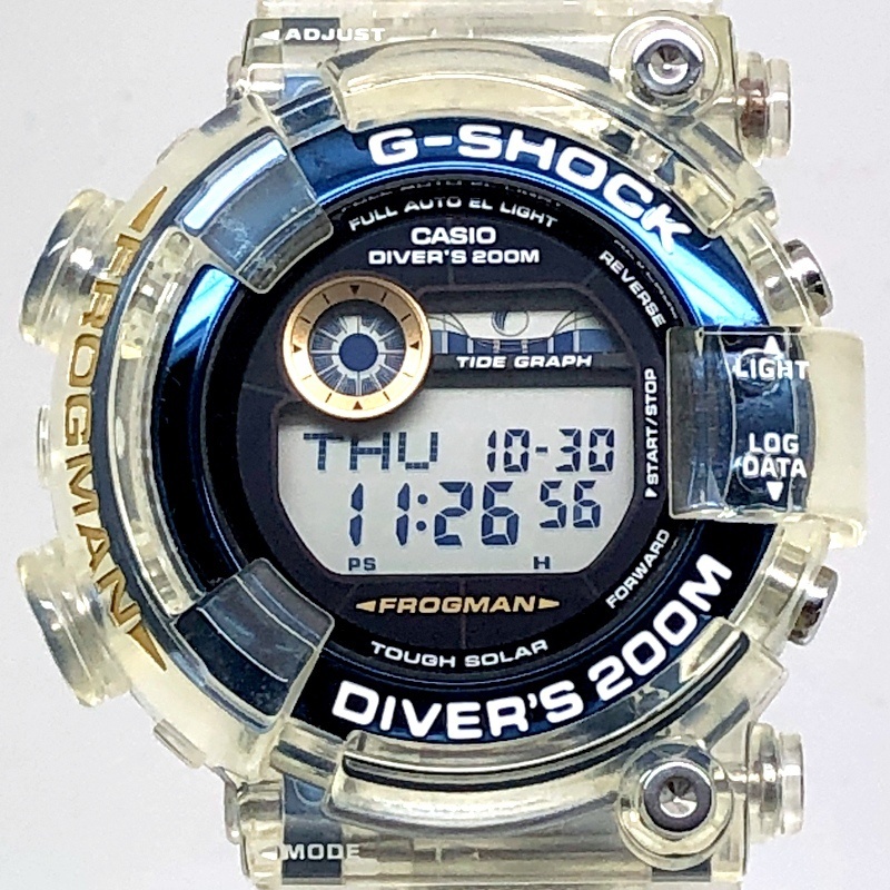 美品 箱付 G-SHOCK GF-8251K-7 フロッグマン イルクジ2019 コラボ 25周年記念 クリアスケルトン ブルー 2019年6月発売 【IT3TY9Z0UTKH】拍卖