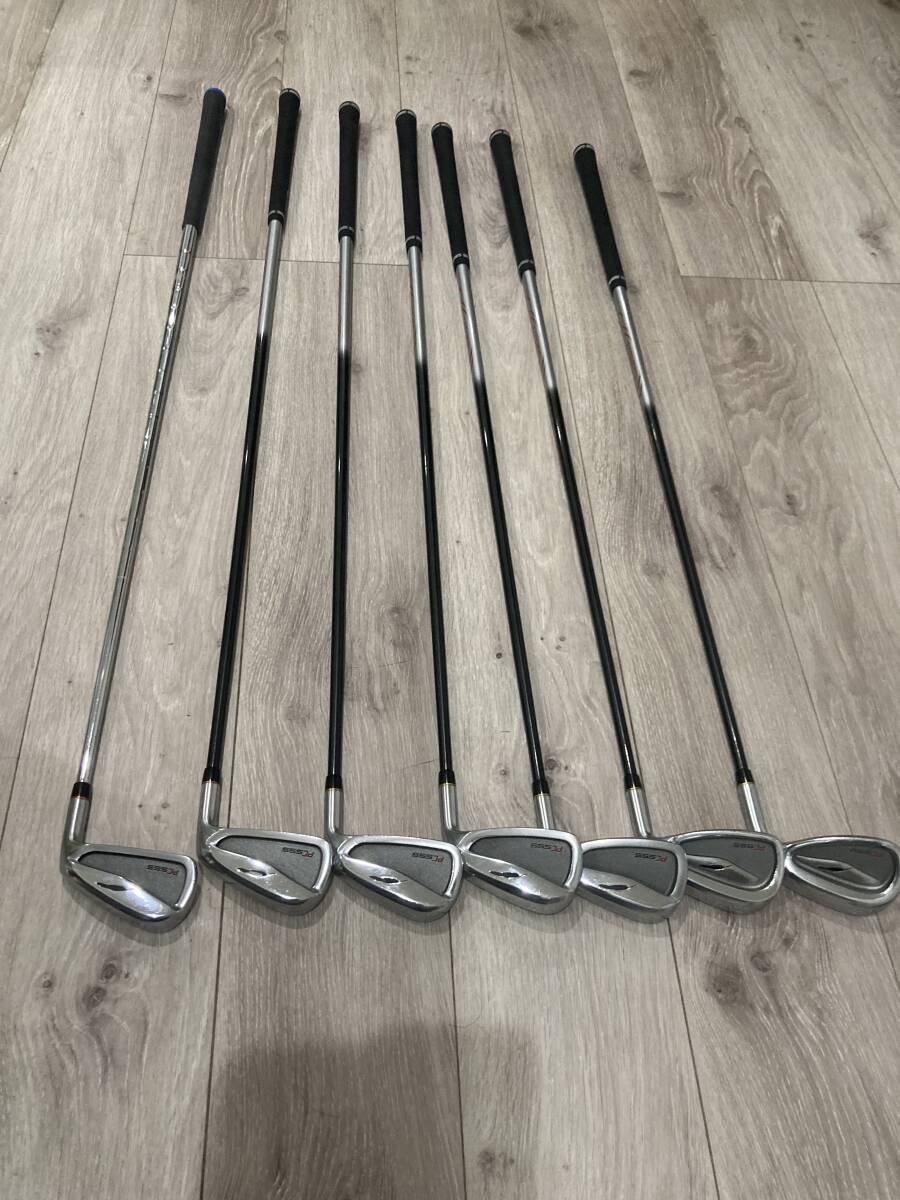 フォーティーンPC555 5番〜Awまで7本セット.カーボンシャフト.5番のみスチールシャフトS.他カーボンシャフト、フレックスR 送料込み拍卖
