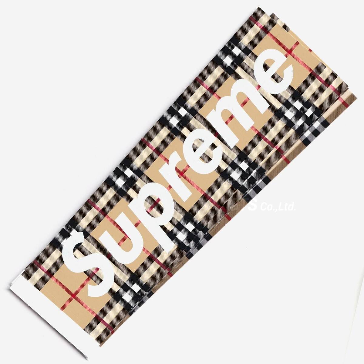 Supreme/Burberry Box Logo Sticker ベイジュ シュプリーム/バーバリー ボックス ロゴ ステッカー 2022SS 公式コラボ 拍卖