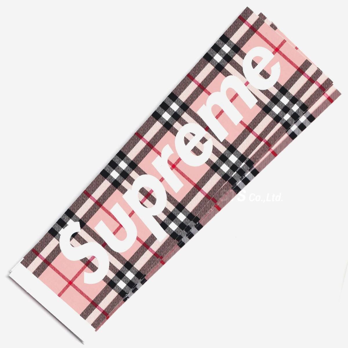 Supreme/Burberry Box Logo Sticker ピンク シュプリーム/バーバリー ボックス ロゴ ステッカー 2022SS 公式コラボ拍卖