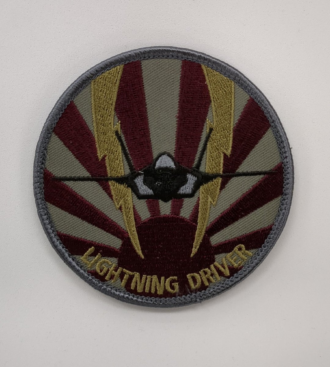 ワッペン F35 LIGHTNING DRIVER 旭日赤 ロービジ 裏面ベルクロ付拍卖