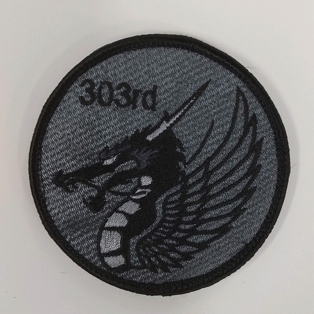 ワッペン 小松基地303SQドラゴン ロービジグレー 裏面ベルクロ付拍卖