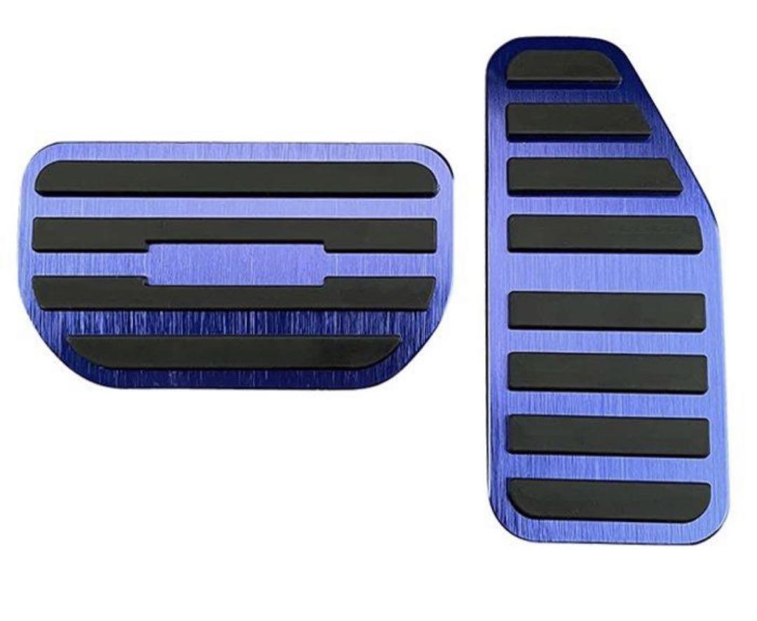 スズキ ハスラー クロスビー スペーシア カスタム MK54S ブレーキ アクセルペダルカバー ペダルカバー セット アルミ製2P ブルー拍卖