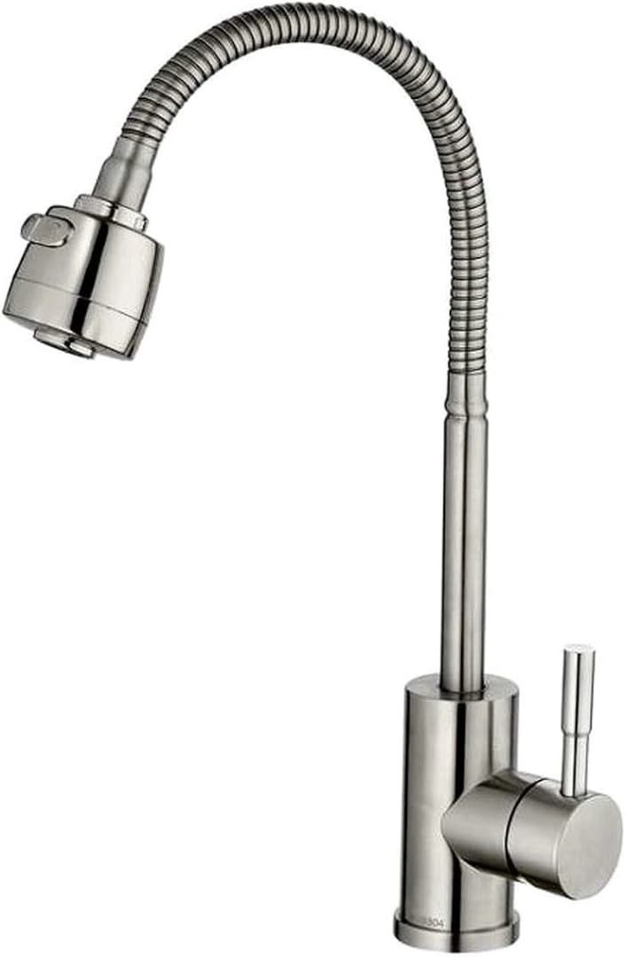 シャワー 切り替え付き 混合水栓 キッチン 洗面用 シングルレバーノズル ヘッド 冷温ホース付き拍卖