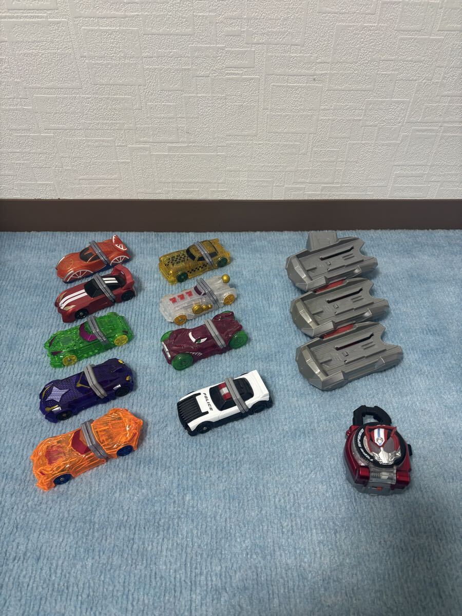 仮面ライダードライブ シフトカー 9個+シフトカーホルダーセット シフトフルーツ&ドライブロックシード付 1円スタート!拍卖