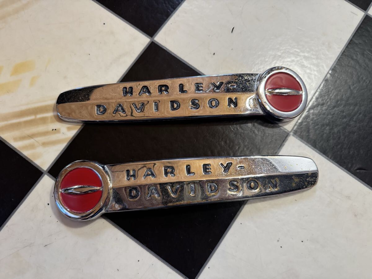 ハーレー ファイヤーボール フューエル 燃料 タンク エンブレム ベース付き 左右 パン ナックル ショベル エボ ヴィンテージ チョッパー 2拍卖