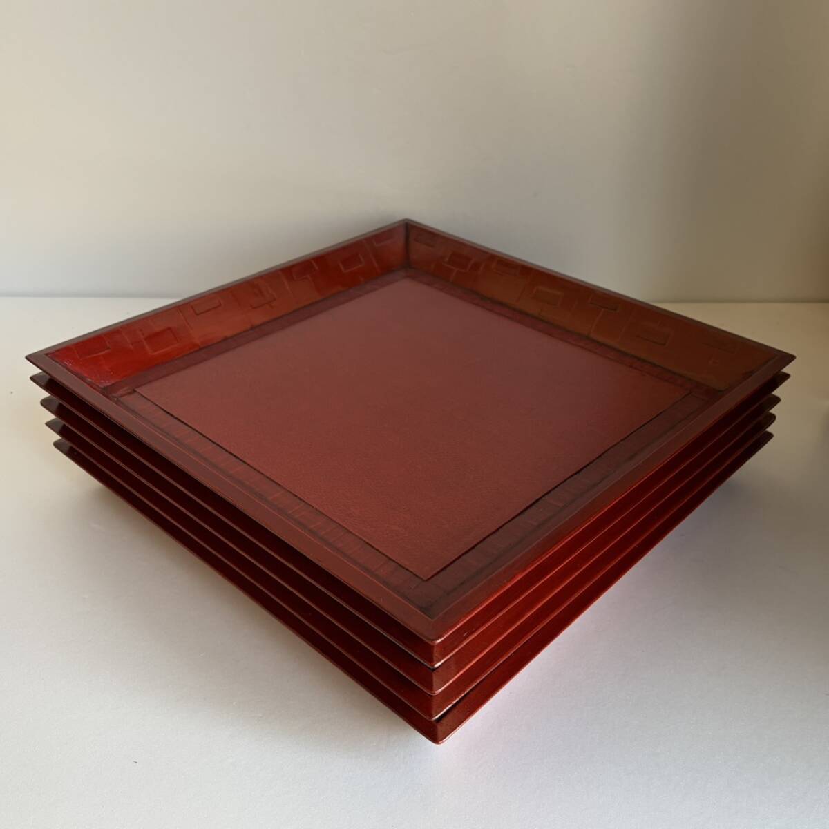 【和美】①後藤塗 会席膳 五客 木製漆器 お膳 お盆 盆 会席盆 0670拍卖