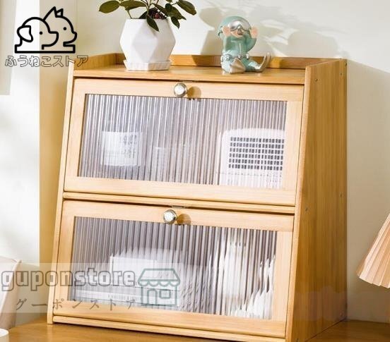 強くお勧め★高品質◆2層★ガラスキャビネット アンティーク コレクションラック ガラスケース拍卖