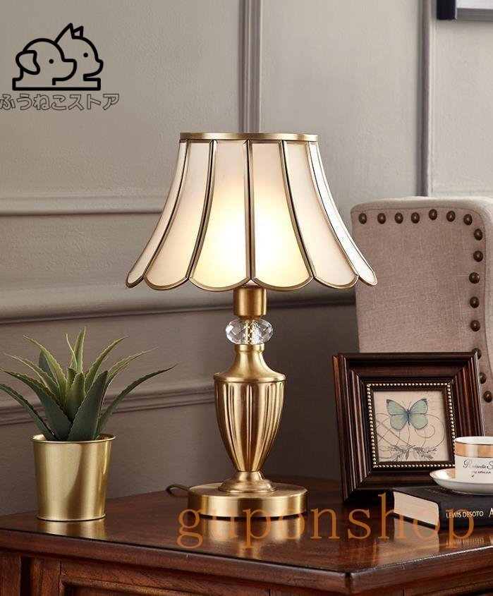 新入荷☆ステンドグラス アンティーク ヒマワリ花柄 レトロな雰囲気がおしゃれ ティファニー 銅製デスクライト照明拍卖