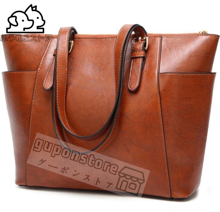 超人気!高級本革 トートバッグ メンズ 大容量 本革 レザー ビジネスバッグ 出張 A4 PC 旅行 レディース 大きめサイズ拍卖