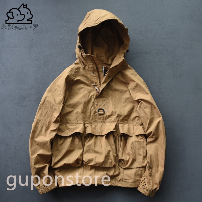 人気美品☆3色展開 コットンナイロン アウトドア アノラックジャケット マウンテン パーカー▽カジュアル サイズ 【M】拍卖