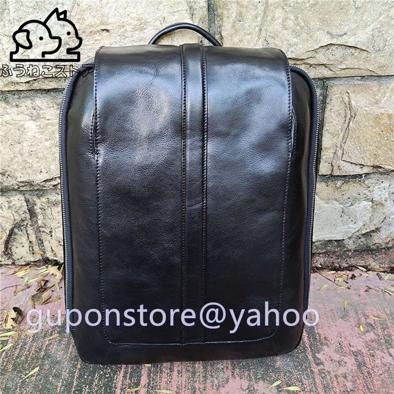 特価★ヌメ革 ビジネスリュック 本革 デイバッグ メンズバッグ ビジネスバッグ PC レザー 手作り 紳士用 大容量 旅行 通勤 出張拍卖