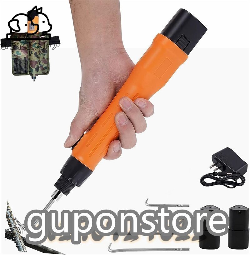 高品質 鉄筋結束機 半自動充電式 鉄筋結束用ツール 鉄筋ワイヤーツイスター 高効率 鋼棒ロッド結束ツール 省力化 バッテリー2個 専用収納袋拍卖