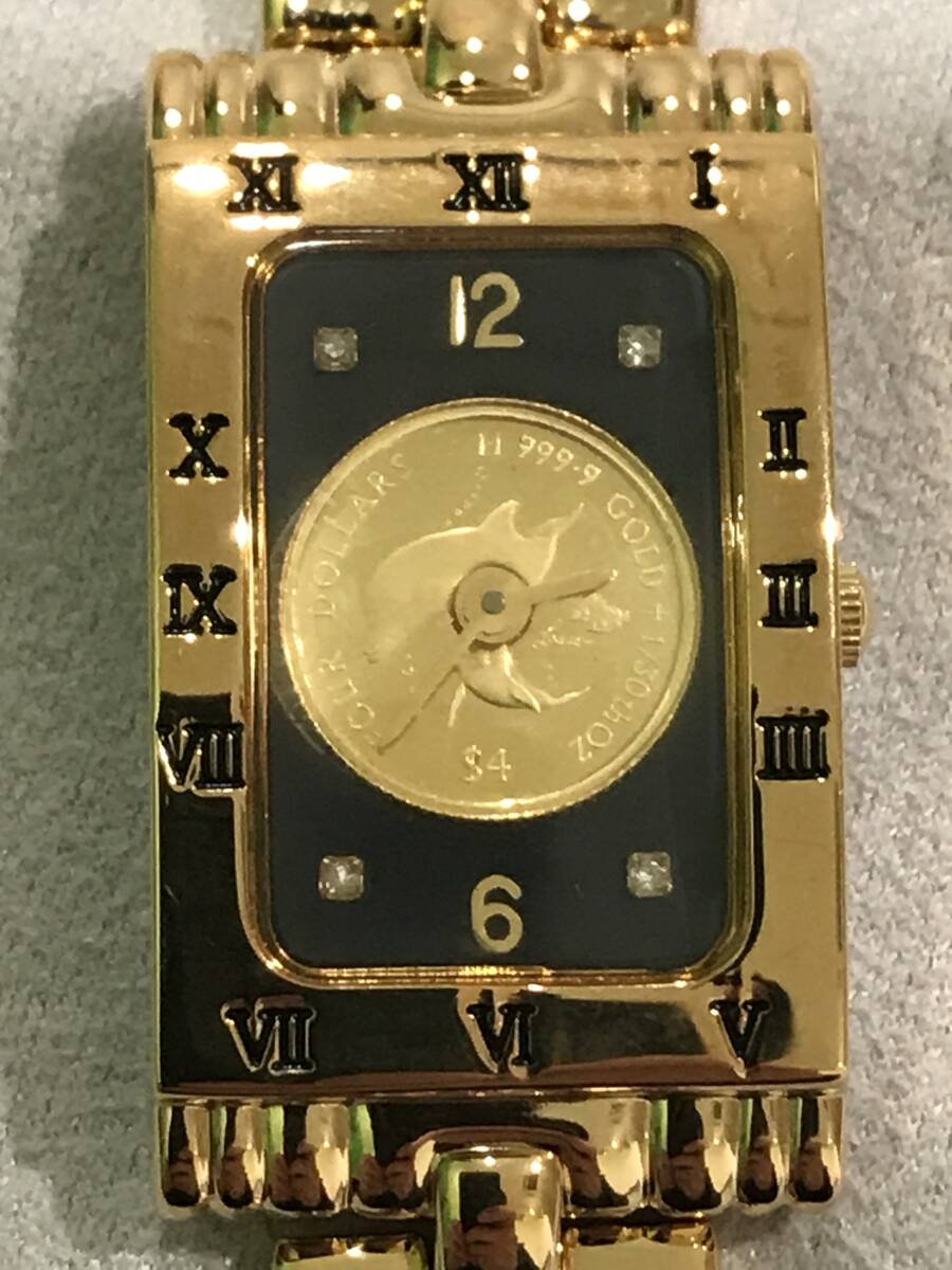 クリスチャンラッセン GOLD COIN WATCH ゴールドコインウォッチ ドルフィン イルカ 金貨 1/30オンス 腕時計 レディース 拍卖