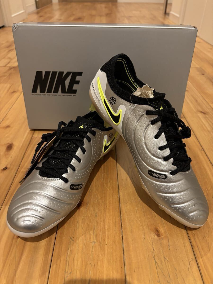 26.5㎝ ナイキ ティエンポ レジェンド 10 エリート プロAG PRO 銀/黒/黄 NIKE TIEMPO LEGEND X ELITE AG スパイク 人工芝用拍卖