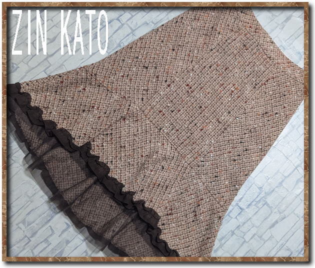 ☆ZIN KATO ジンカトー ツイードスカ-ト ピンク☆拍卖