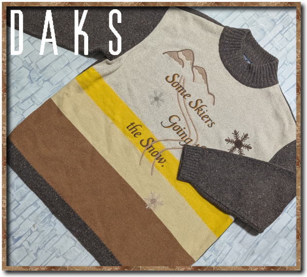 ☆DAKS SQUADRON ダックス 刺繍入りアンゴラ混ニット☆拍卖