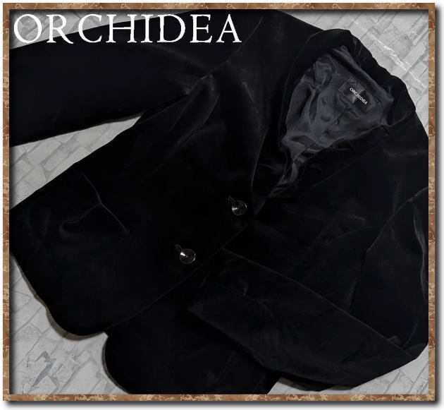 ☆ORCHIDEA オーキディア ベロアジャケット 黒☆拍卖
