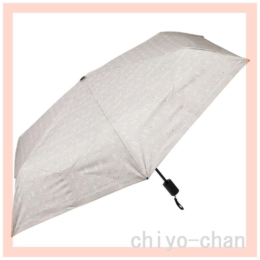 ボタン一つで開閉可能! ワンタッチ式 自動開閉おりたたみ傘 グレージュ 29-768251003拍卖