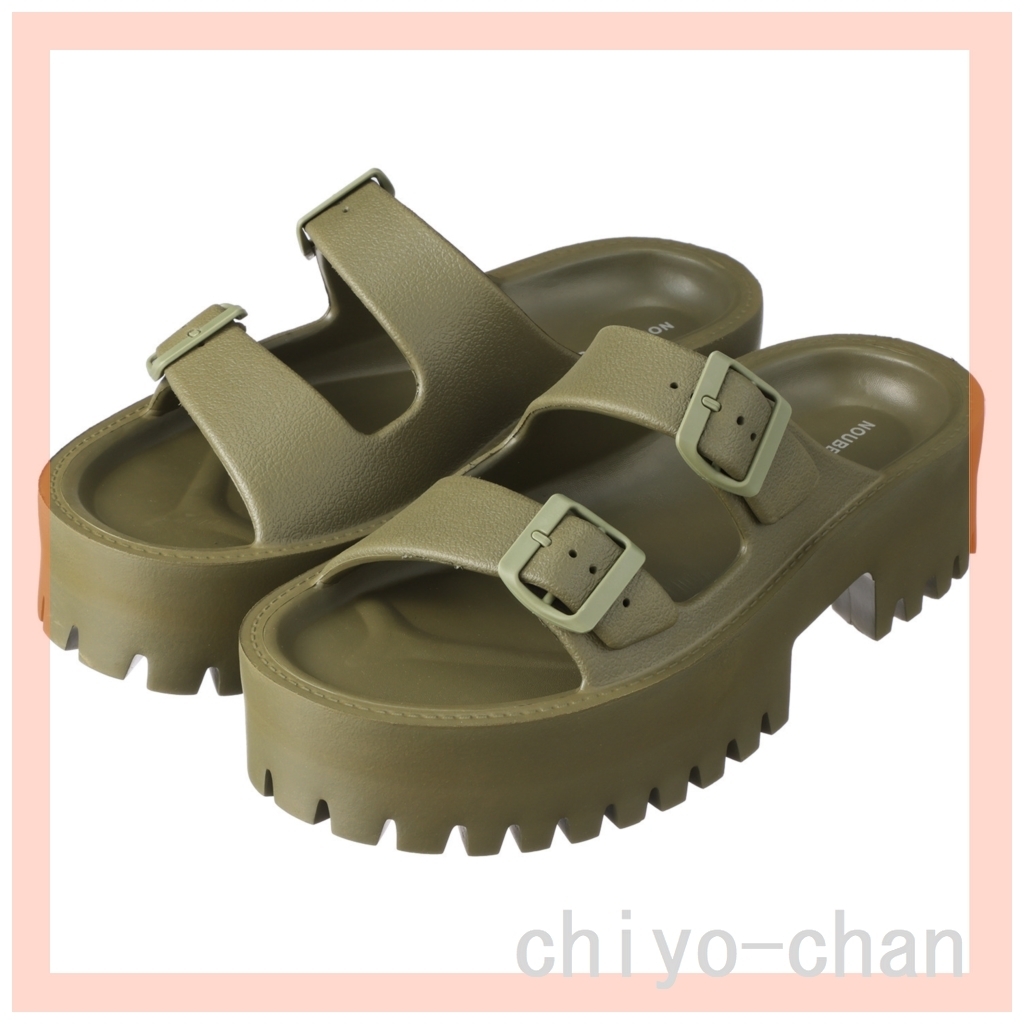 ヌーベルヴォーグ リラックス 夏を決める! オシャレを楽しむ トラックソール 軽量ミュール カーキ40 29-796554015拍卖