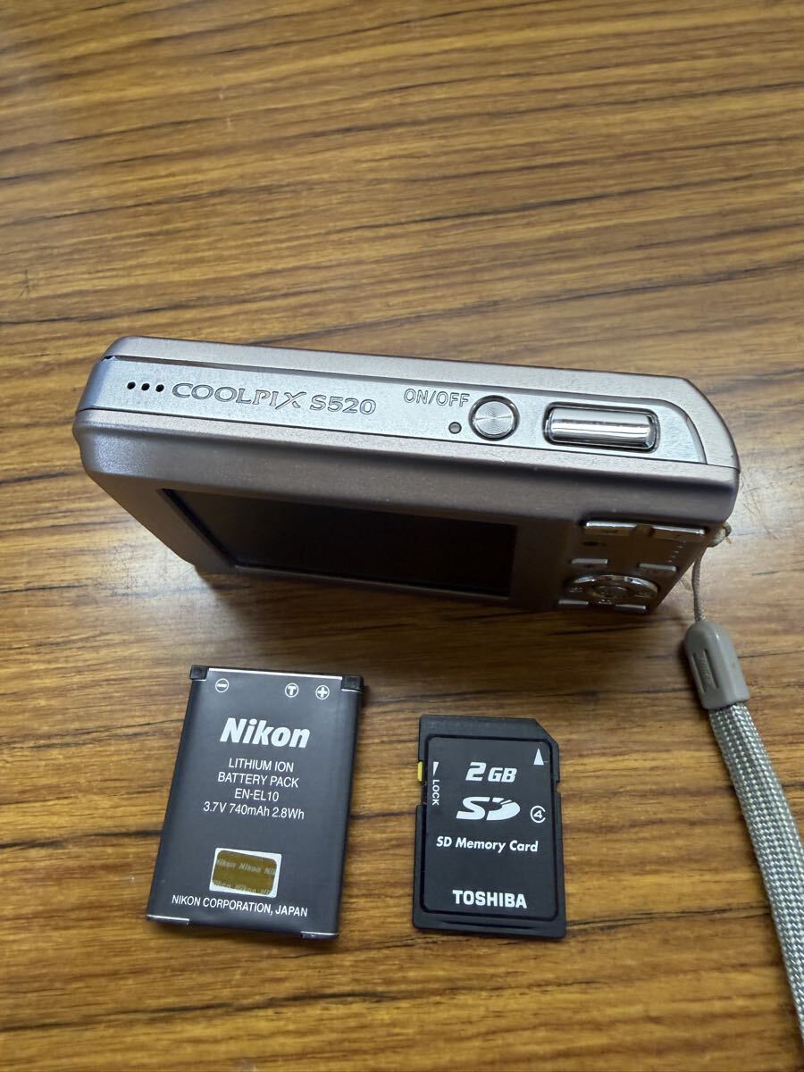 Nikon ニコン COOLPIX S520 コンパクトデジタルカメラ バッテリー SDカード付き 動作品拍卖