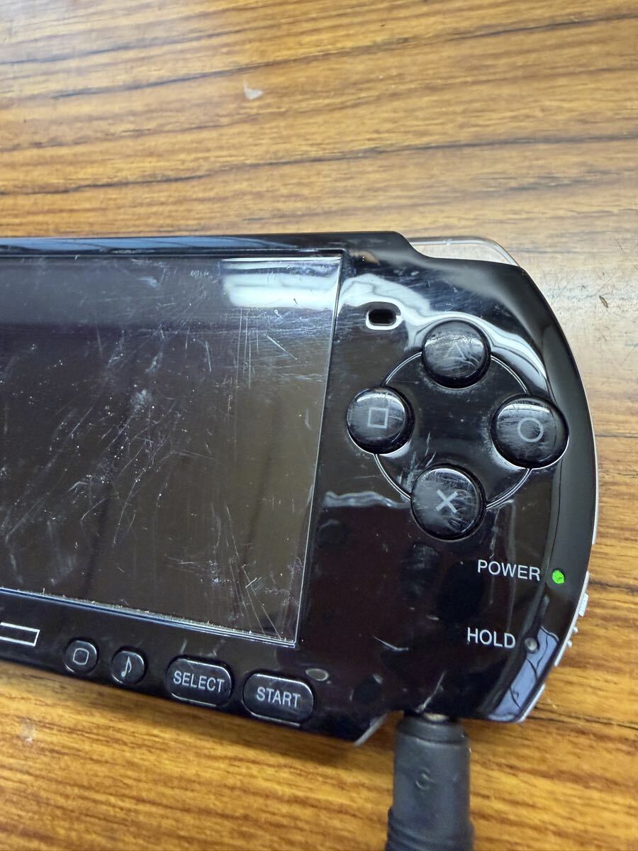 SONY プレイステーションポータブル PSP-3000 液晶割れ 通電済み現状品ジャンク拍卖