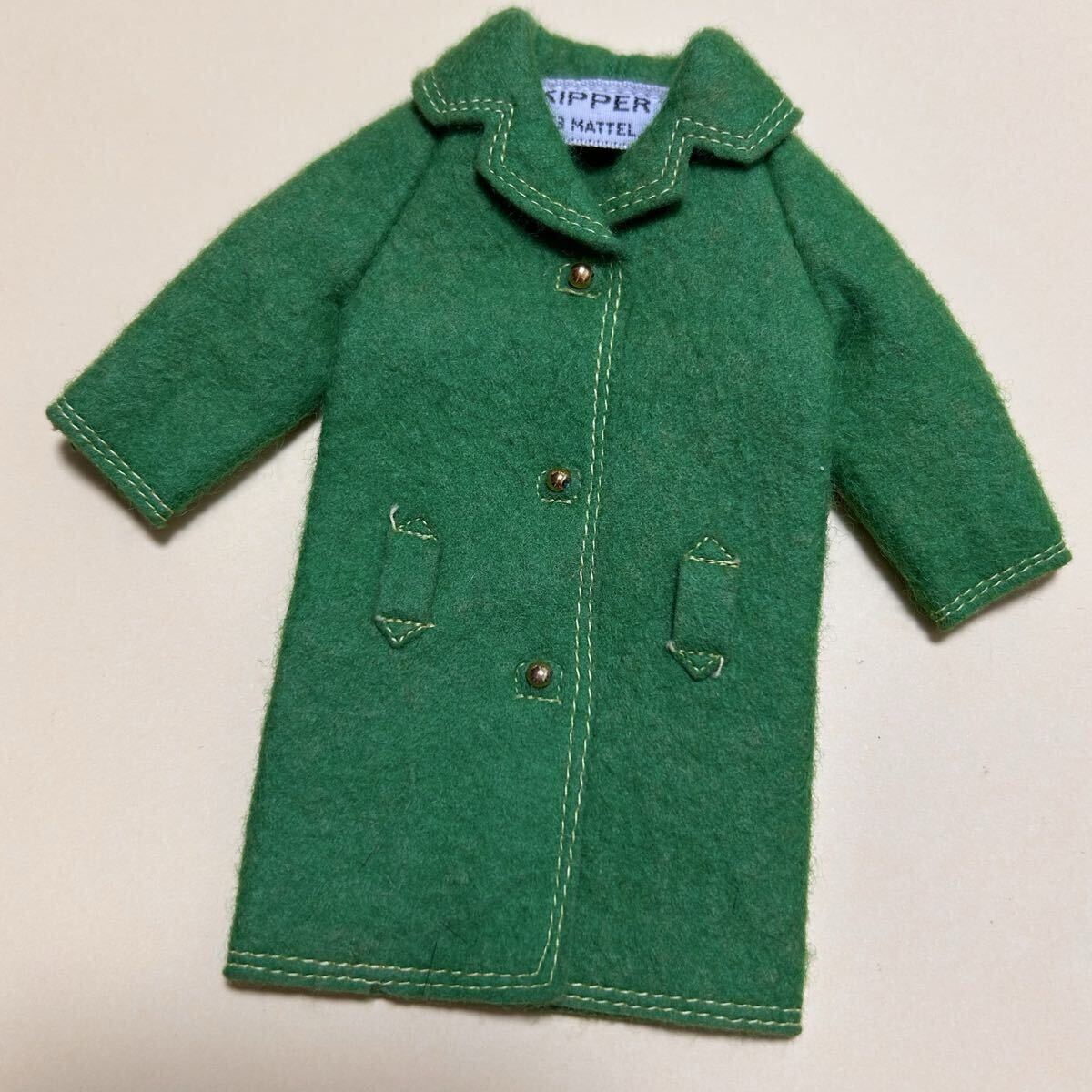 1960年代ヴィンテージバービーの妹スキッパーのコート(ドール洋服当時物ビンテージレトロ着せ替えドール衣装アウトフィットMATTEL skipper拍卖