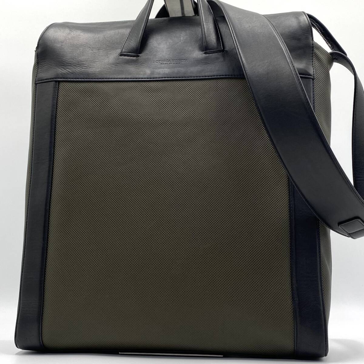 1円【近代モデル/美品】ボッテガヴェネタ BOTTEGA VENETA 2way トートバッグ メンズビジネス PVC レザー 本革 A4 ショルダー 肩掛け 大容量拍卖