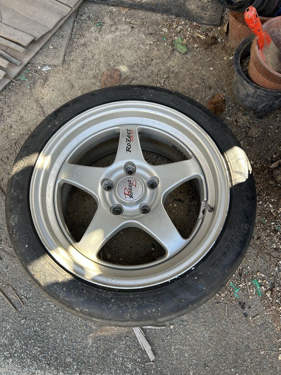 1円スタート 希少 軽量 work rozest 16インチ 5穴 114.3 8j +36 4本 セット拍卖