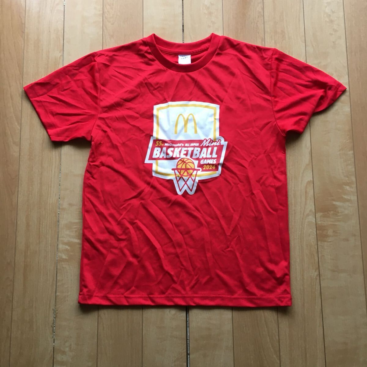 マクドナルド全国ミニバスケットボール大会 プリントTシャツ 242-1-64 レッド M拍卖