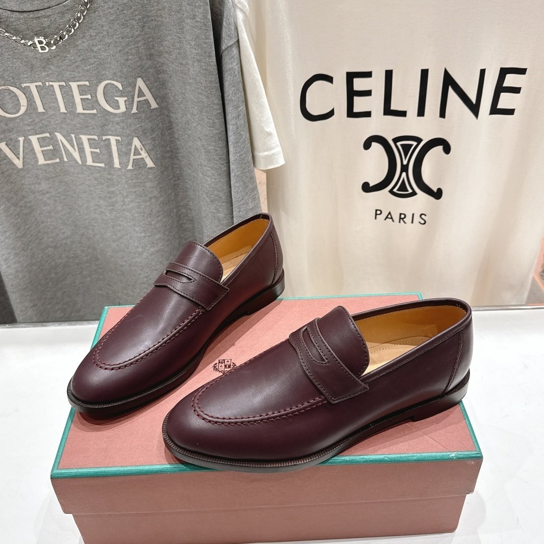 ダークブラウン39★送料無料★ロロピアーナ Loro Pianaメンズラシック ペニーローファー, 本革 カーフレザー, ビジネスシューズ拍卖