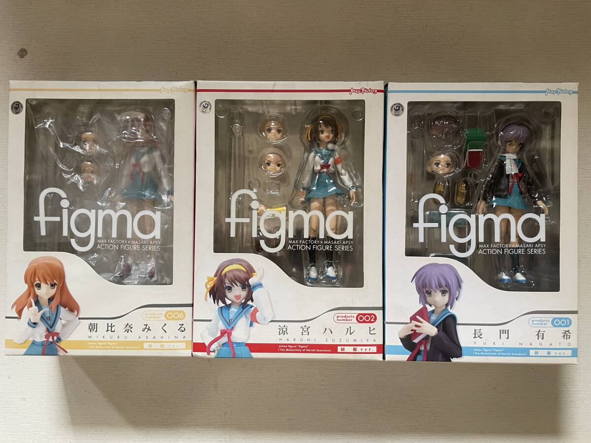 3個セット 欠品あり ジャンク品 figma 涼宮ハルヒ マックスファクトリー 涼宮ハルヒの憂鬱拍卖
