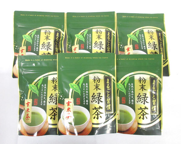 送料300円(税込)■fs081■◎京都 お茶の玉宗園 粉末緑茶 玄米茶 国産 40g 6点【シンオク】拍卖