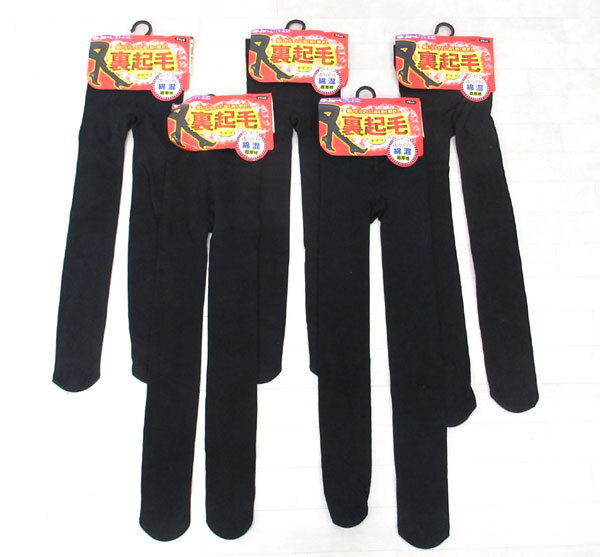 送料300円(税込)■jz471■(250204)レディース 履いたらすぐにぬくぬく暖か!裏起毛タイツ 超厚地 ブラック JM-L 5点(柊)【シンオク】拍卖