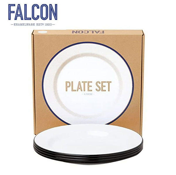 送料300円(税込)■hb437■ファルコンエナメルウェア ホーロープレート4枚セット(FAL-PLA-BK-UK) 9900円相当【シンオク】拍卖