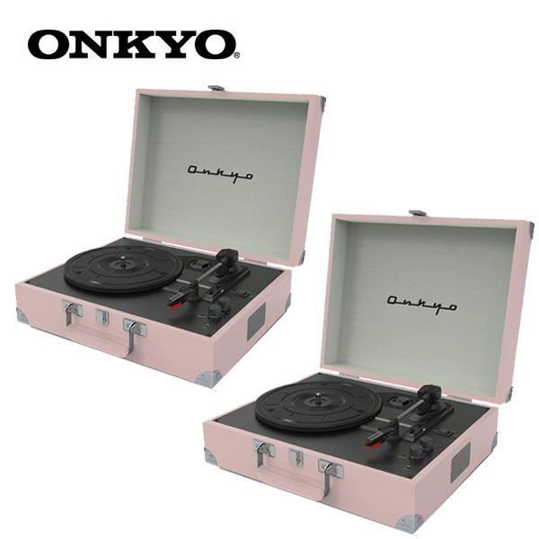 送料300円(税込)■ws584■ONKYO Bluetoothスピーカー内蔵ポータブルターンテーブル(OCP-01) 2点【シンオク】拍卖