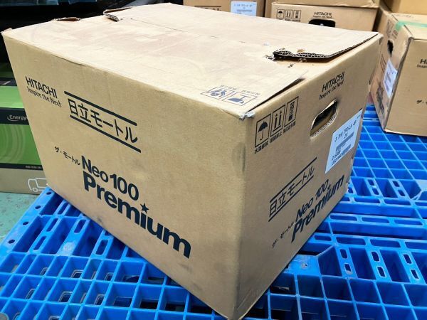 新品未開封 日立産機システム ザ・モートル Neo100 Premium TFO-LK 4P 三相200V 3.7kW 汎用モーター HITACHI かご型三相 脚取付 長期保管拍卖