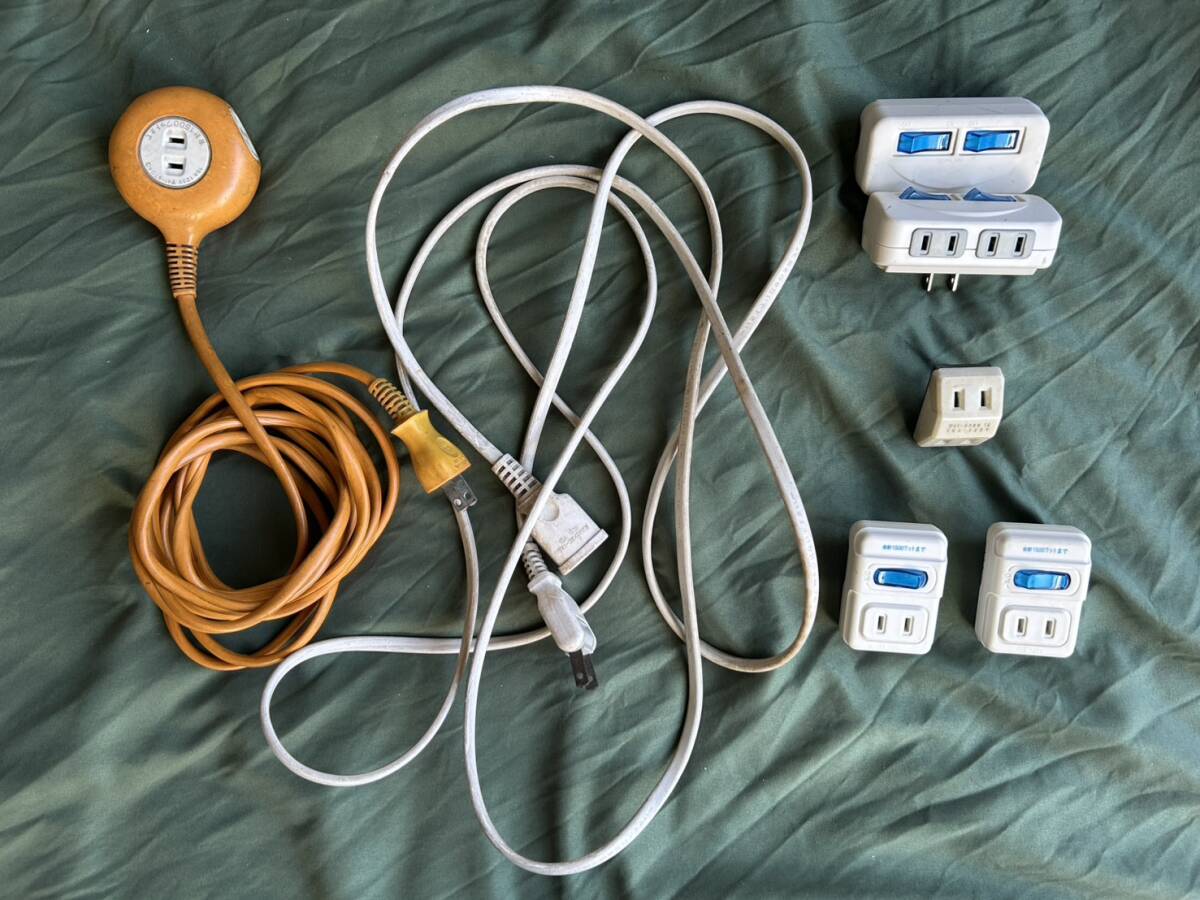 3 延長コード 電源タップ 3M3口 3M1口 7set拍卖