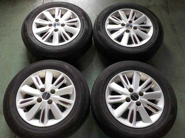 ◆マーチボレロ純正 14インチアルミ 4本セット 165/70R14 タイヤ劣化【個人宅宛発送不可】◆L-4-R拍卖