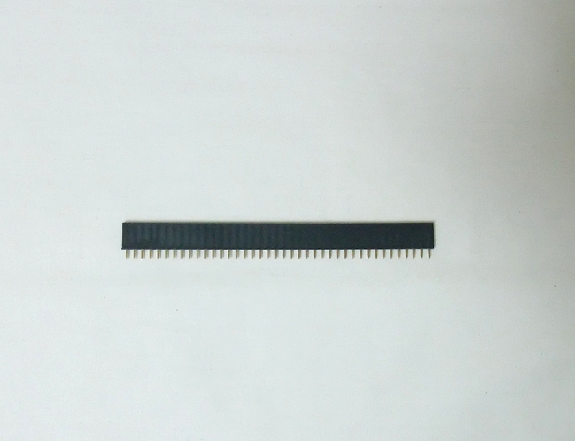 ピンソケット1列40ピン直線タイプ5本セット(ピッチ2.54mm、新品)拍卖