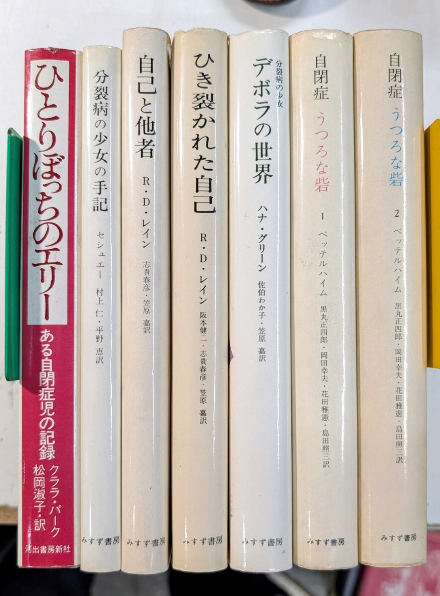 1125-9.精神医学/心理学/レイン/ベッテルハイム/セシュー/グリーン/実在主義/現象学/自閉症/精神分裂病/強制収容所/みすず書房/古本セット拍卖