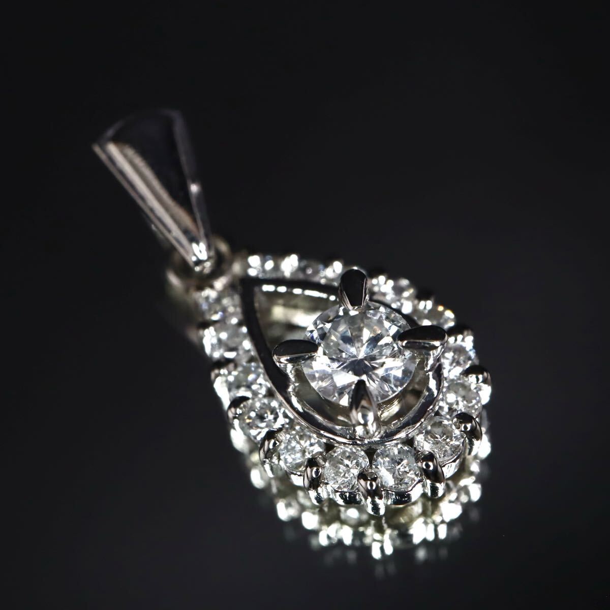 【売り切り】Pt900!!0.37ct!!◆天然ダイヤモンドペンダントトップ◆N 約1.9g diamond necklace jewelry ジュエリー ネックレス EB6/ X593拍卖