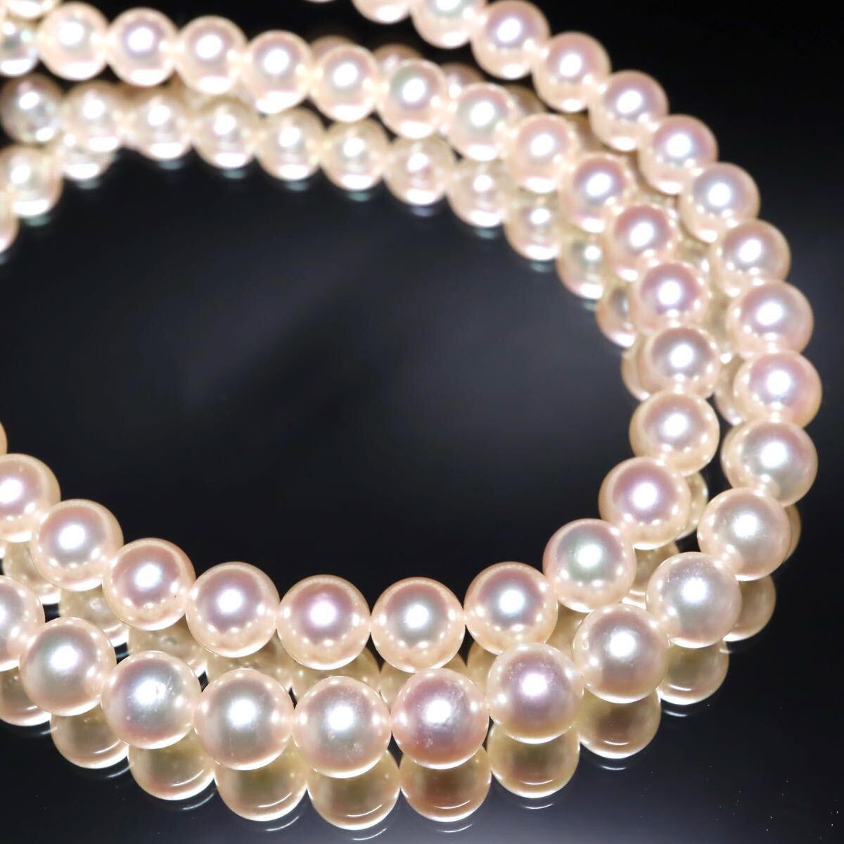 K14WG!!約6.5mm珠【TASAKI(田崎真珠)】テリ良◆アコヤ本真珠ネックレス◆N 約29.0g 約44.0cm pearl パール necklace ジュエリー EC1/ X594拍卖