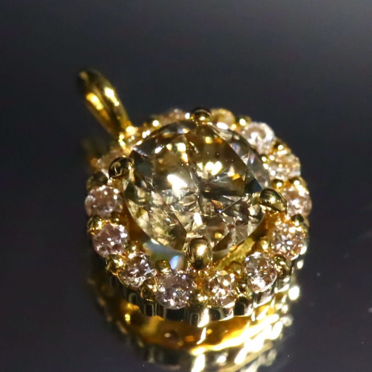 K18!!0.96ct!!◆天然ダイヤモンドペンダントトップ◆N 約0.5g diamond necklace jewelry ジュエリー ネックレス ダイヤ EA2/ X620拍卖