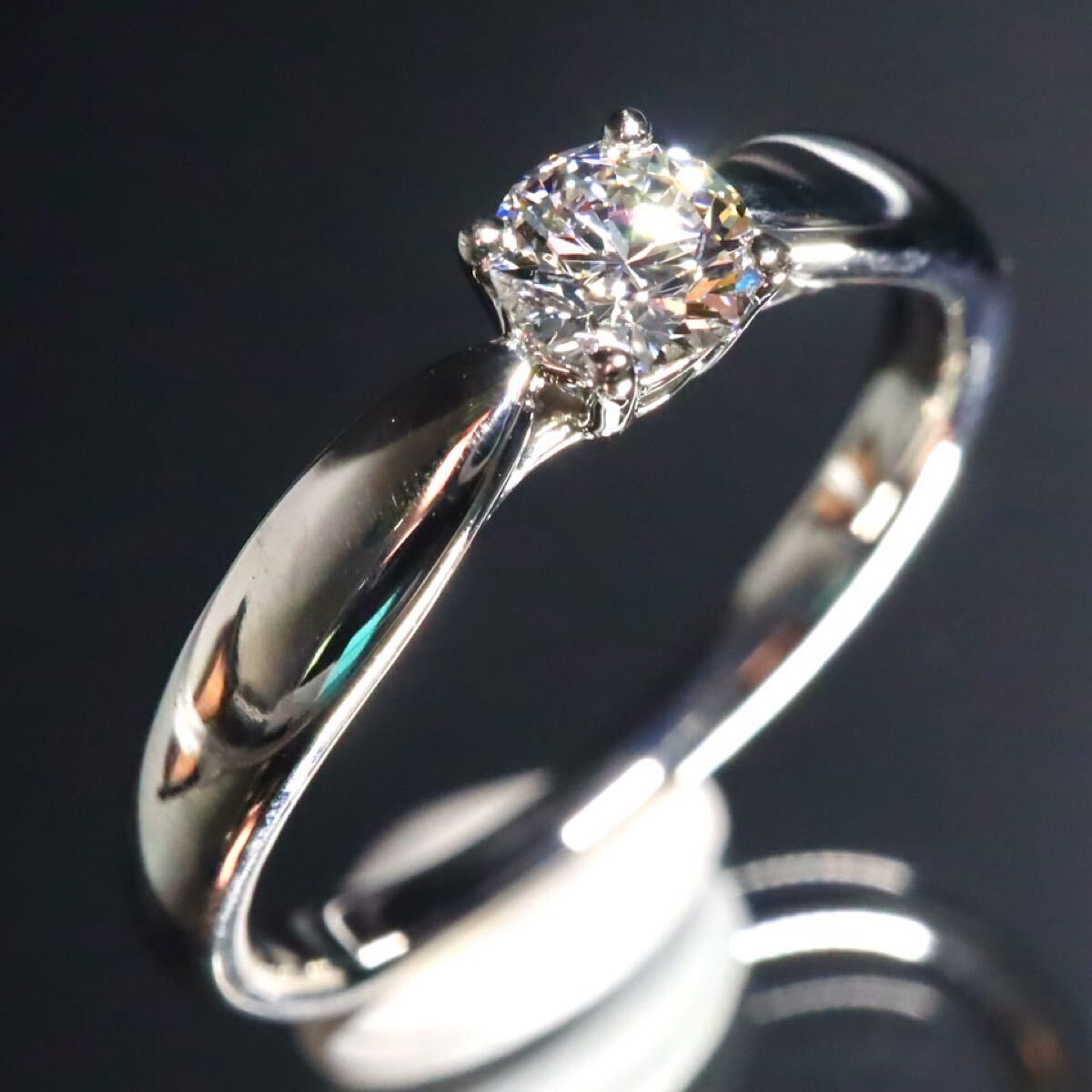 3EX!!VS1!!Pt950/0.25ct!!【ティファニー】◆ハーモニーリング◆N 約3.4g 約9号 diamond 指輪 ring ダイヤモンド エンゲージ EE8/EF5 X632拍卖